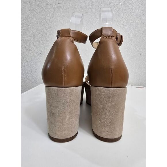 MICHAEL Michael Kors Women's Desiree Wedge Sandals Brown Leather Upper Size 6.5 - Picture 4 of 9